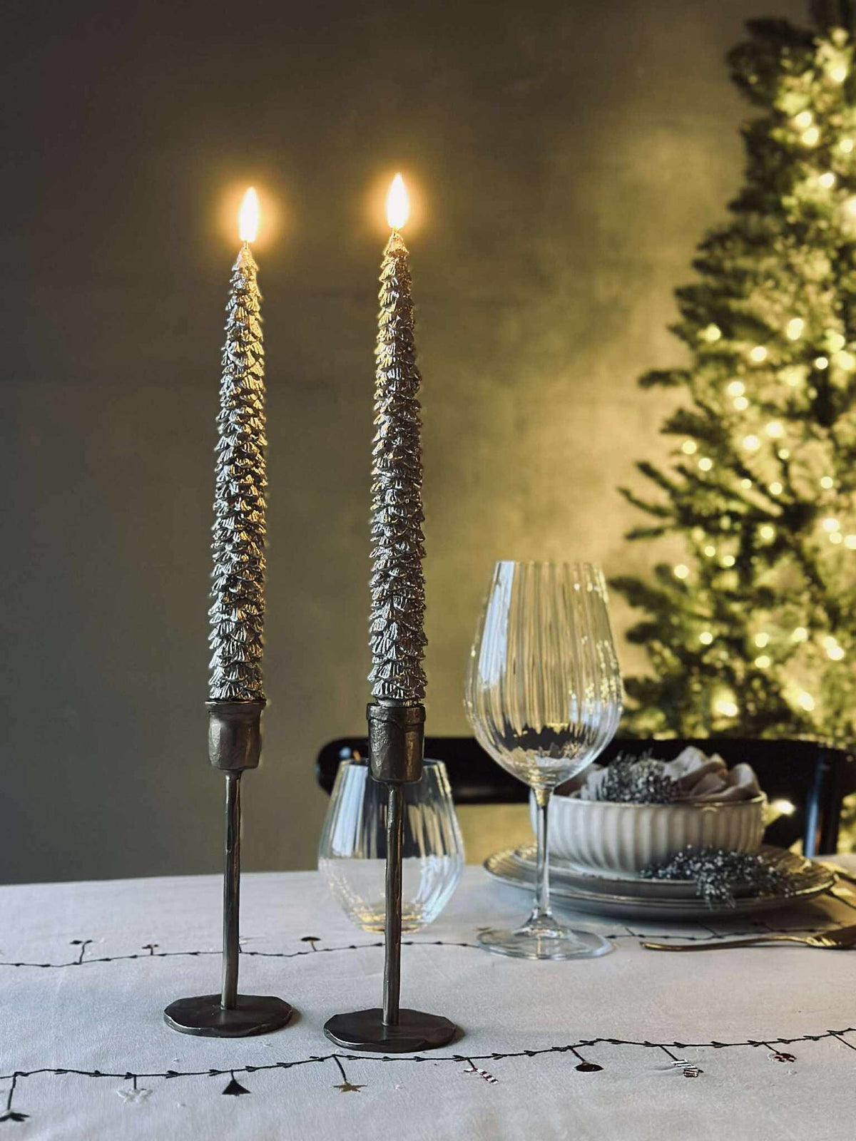LED Kaarsen 2 st. - Kerstboom goud