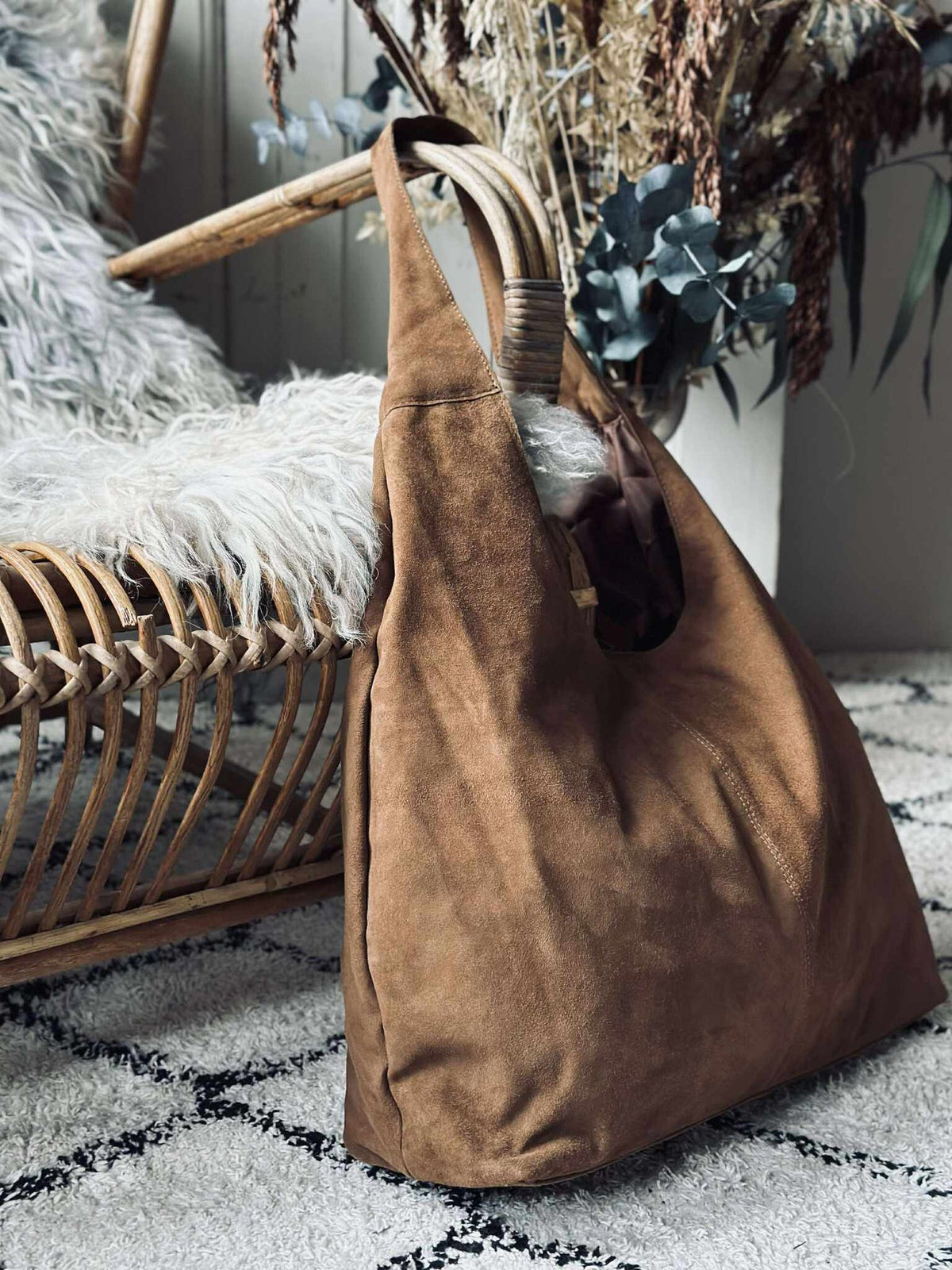 Shopper suède - Caramel