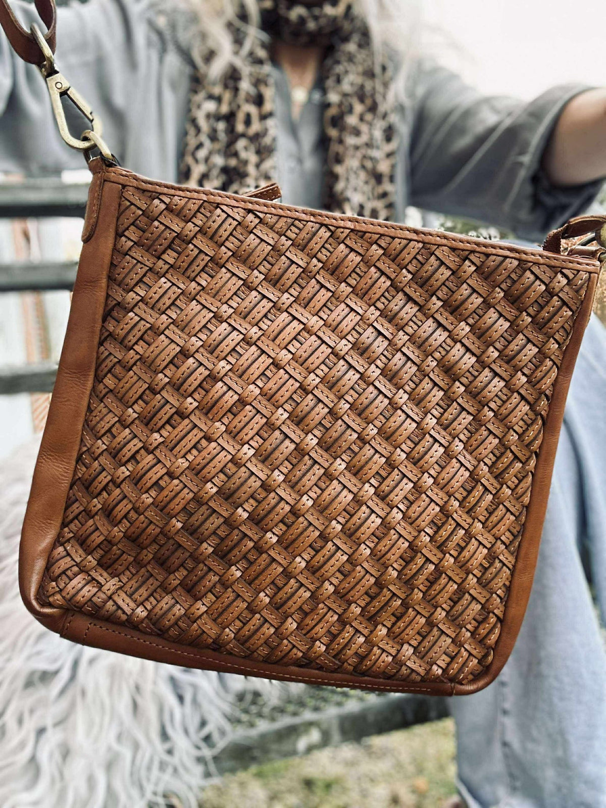 Crossbody Mika medium - Cognac