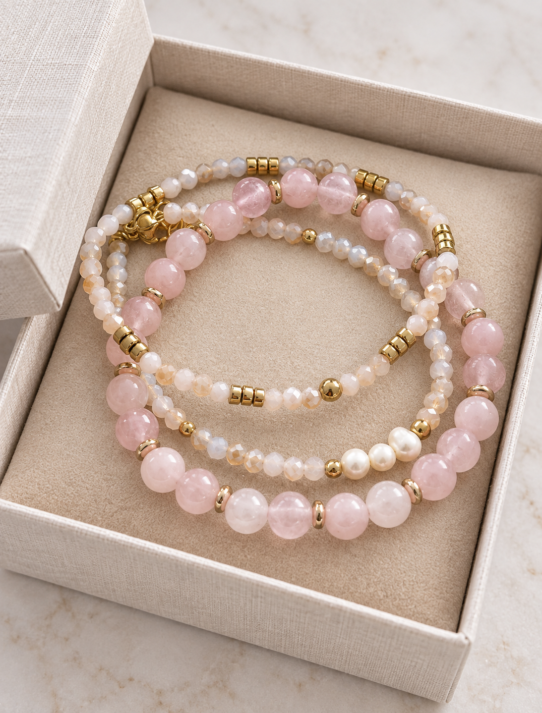 Armbanden GISELE Rose – Set van 3 stuks