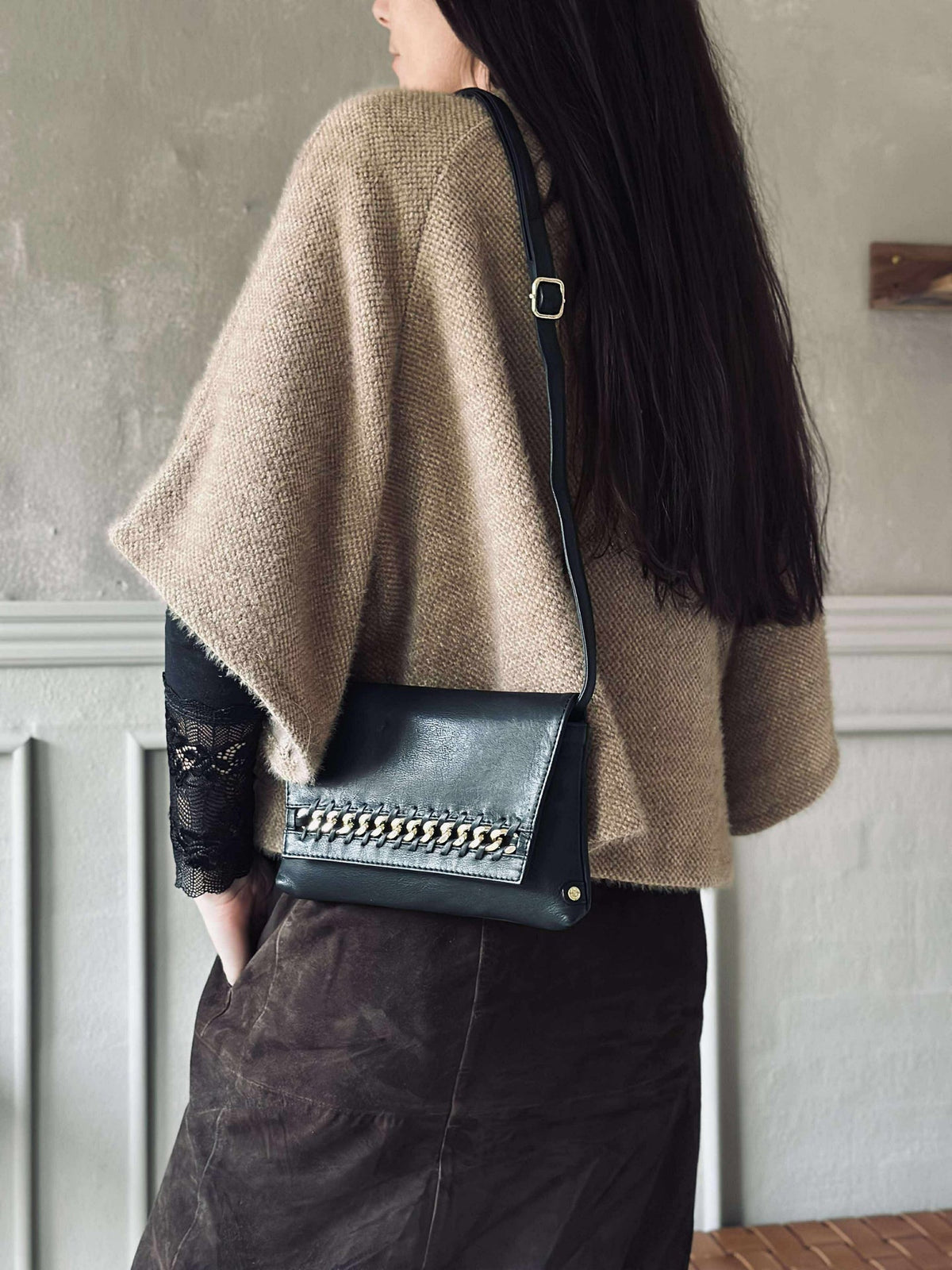 Clutch met gouden ketting - Small