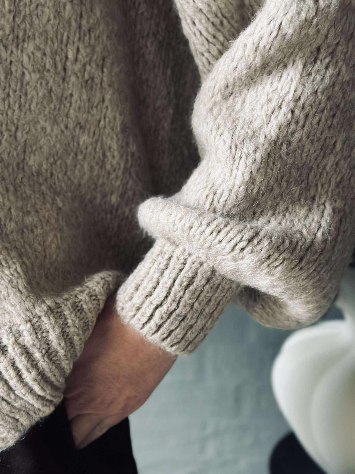 Cardigan met strikjes - Beige