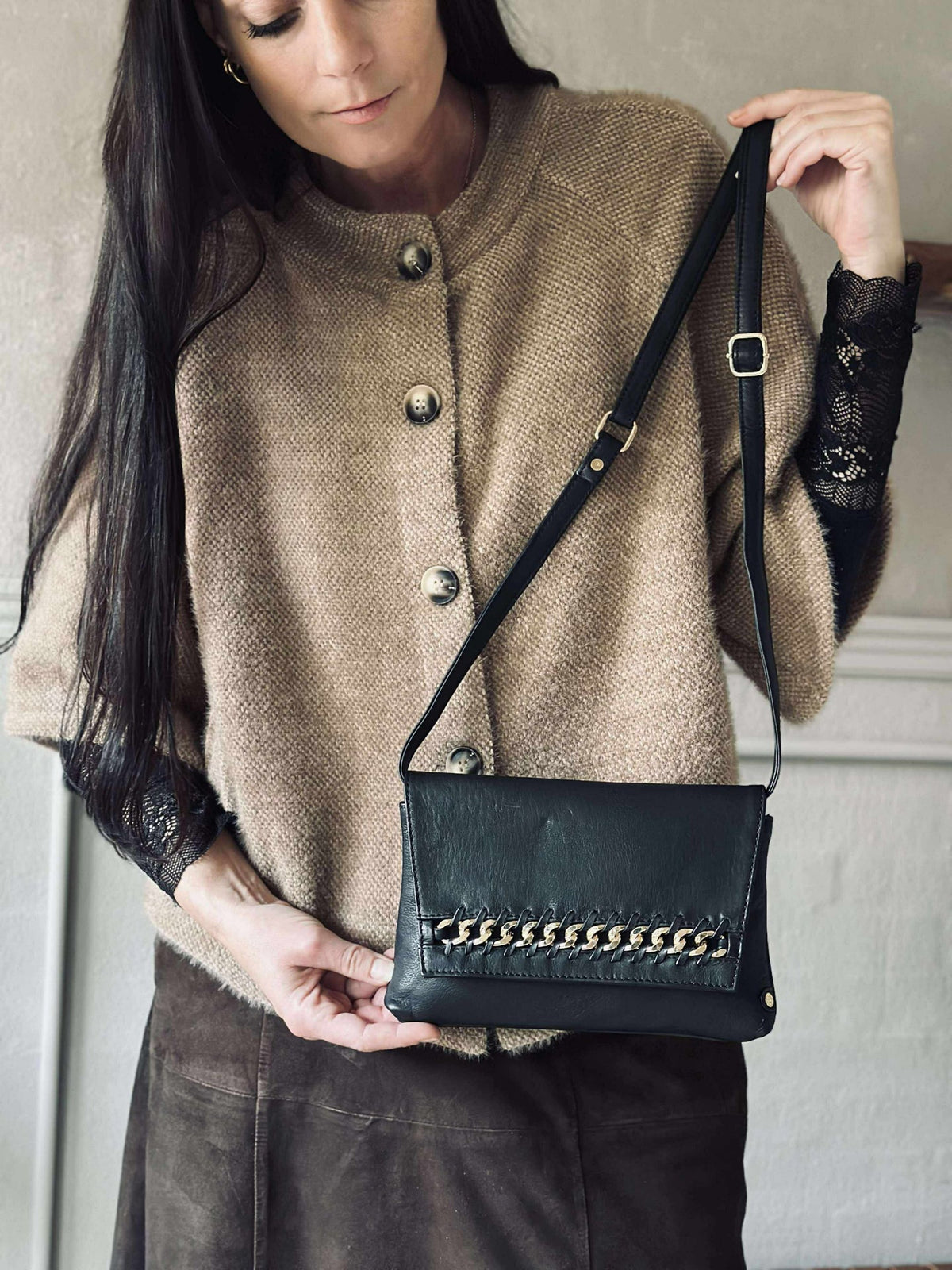 Clutch met gouden ketting - Small