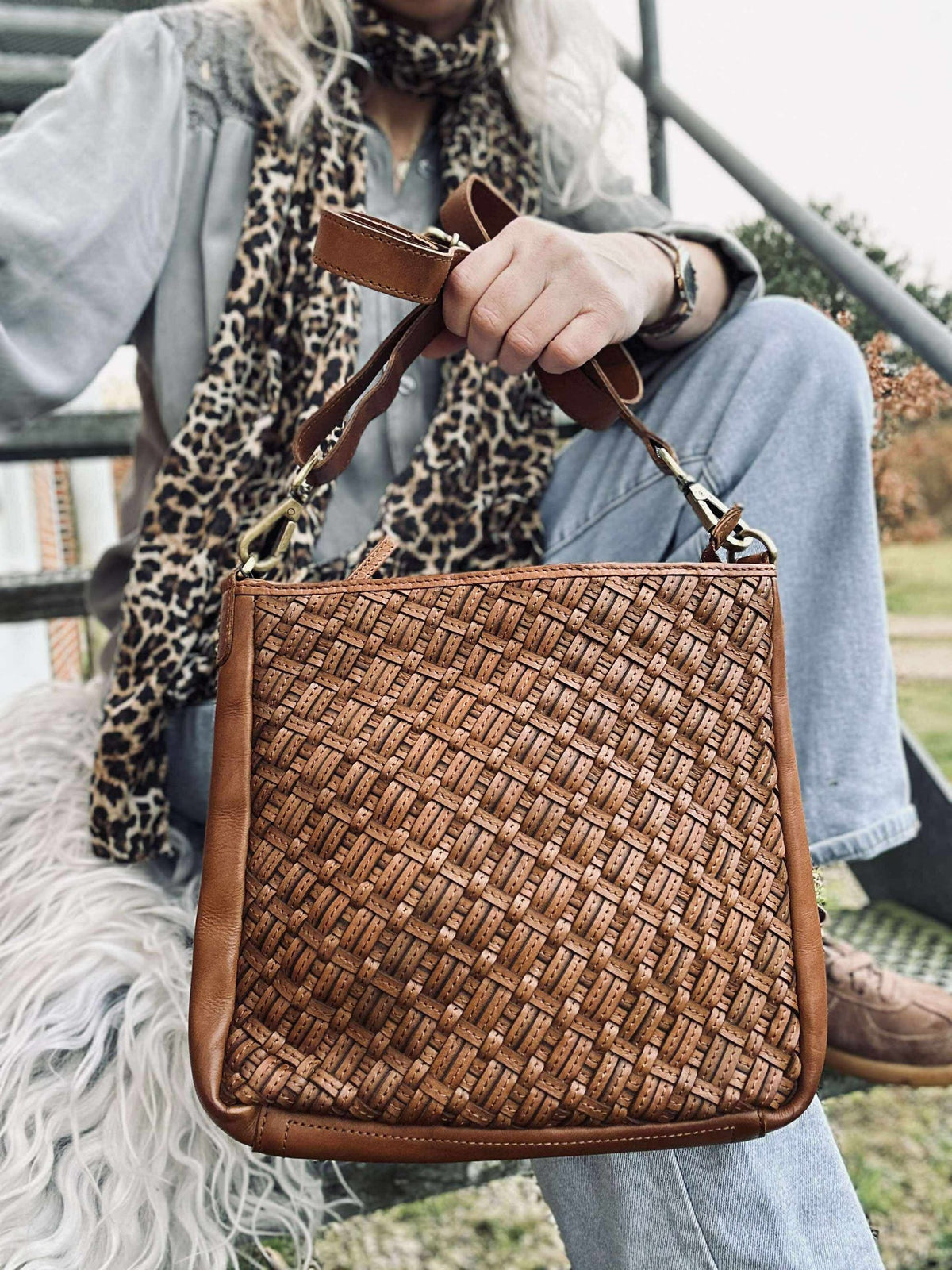 Crossbody Mika medium - Cognac