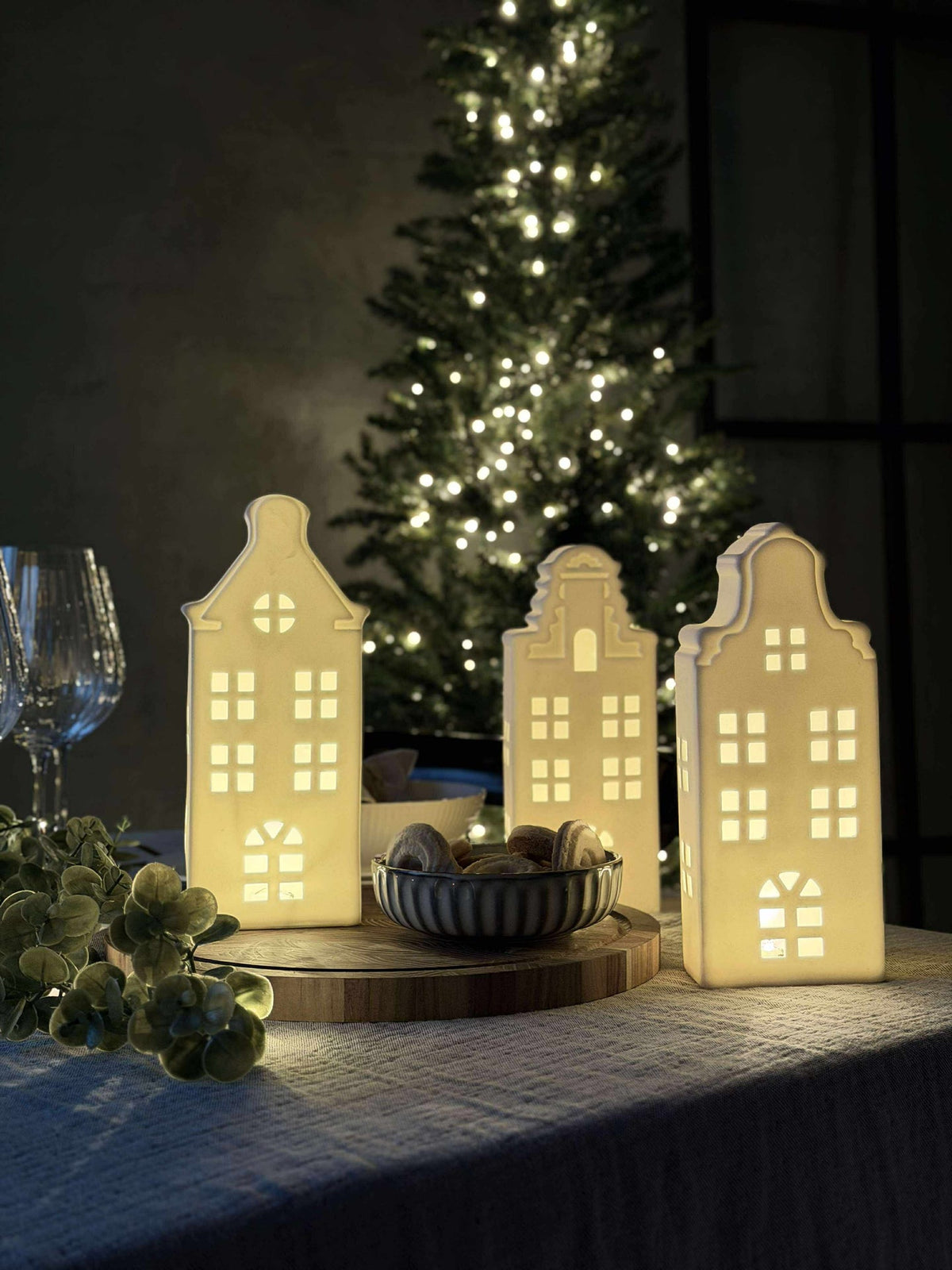 Licht huisje met led  - WHITE MIX