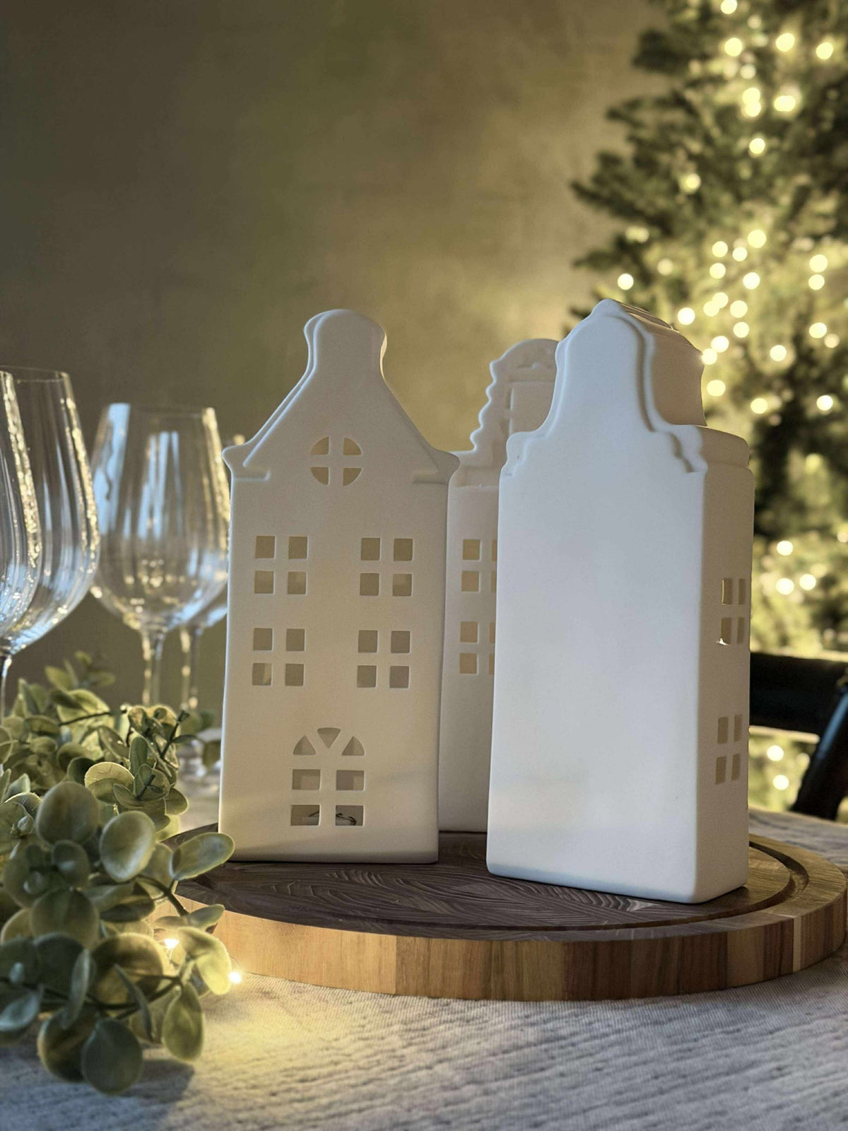 Licht huisje met led  - WHITE MIX