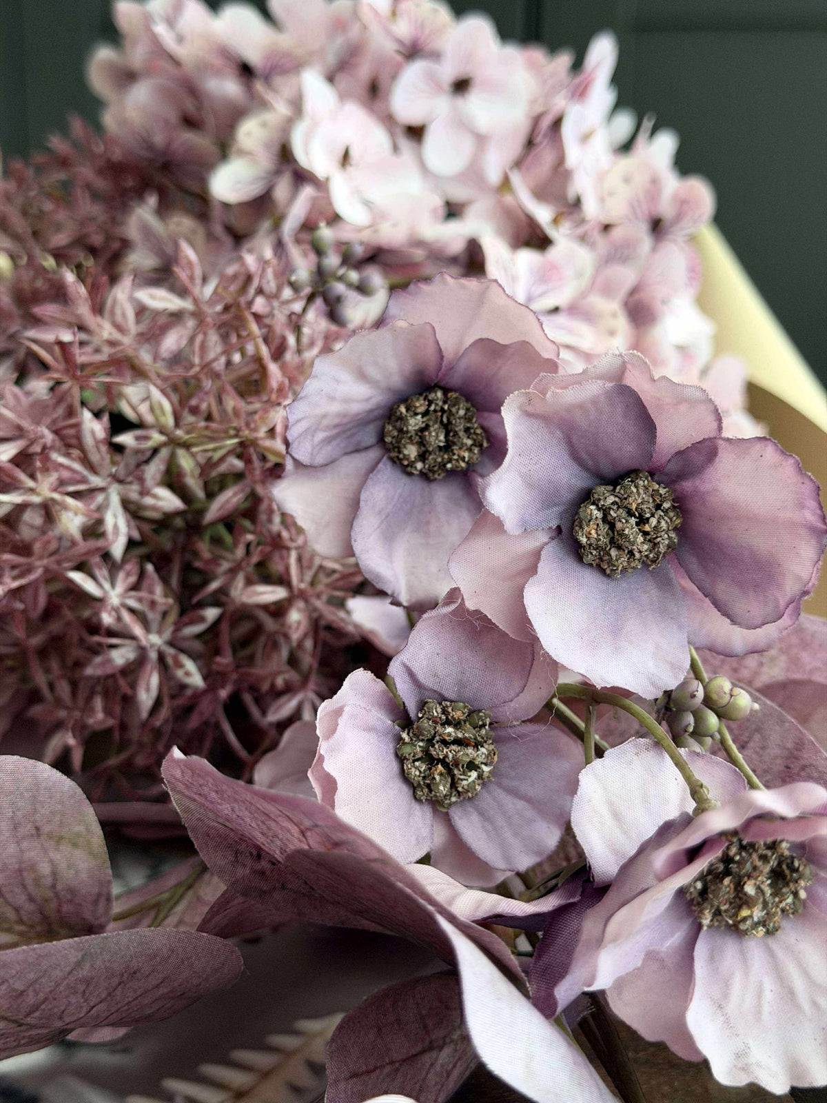 Boeket met hortensia - Lila / roze