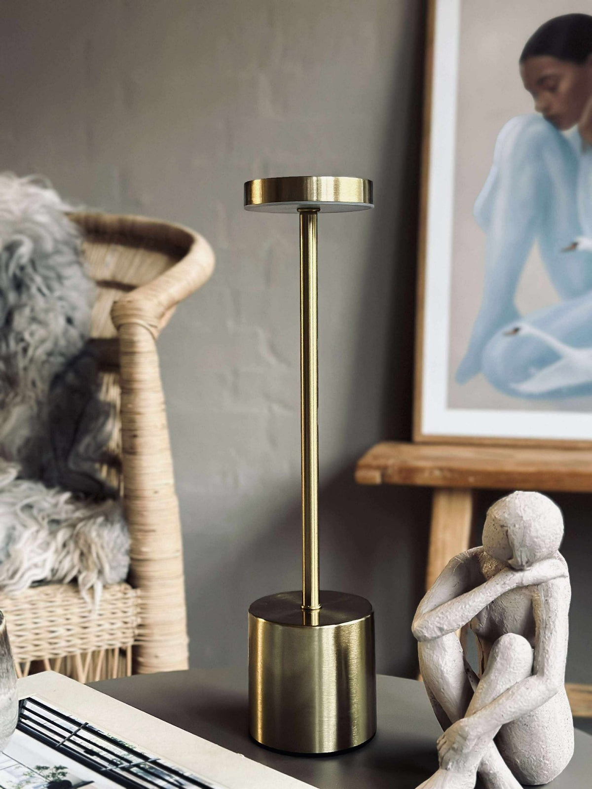 LED-tafellamp KELLY Goud - oplaadbaar