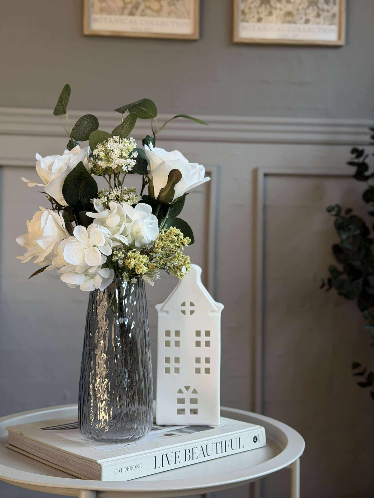 Boeket met hortensia - Wit