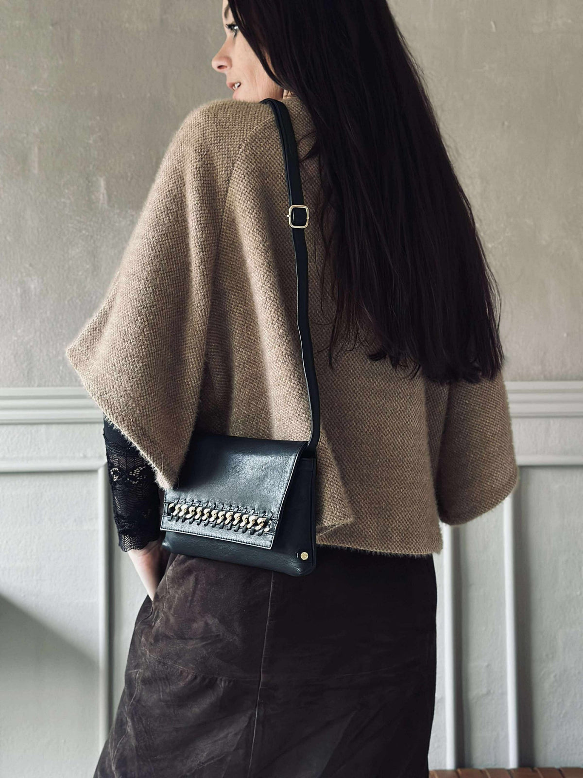 Clutch met gouden ketting - Small