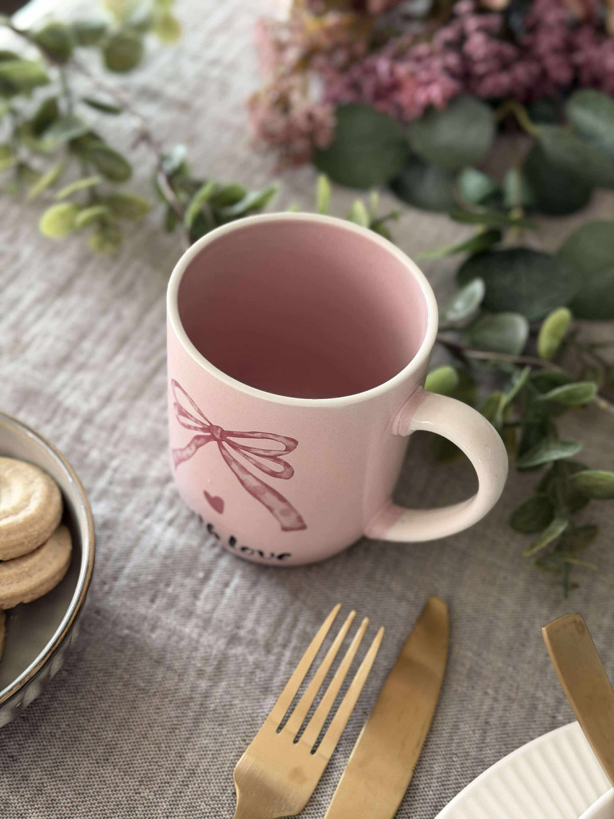 Beker Strikje - Soft rose