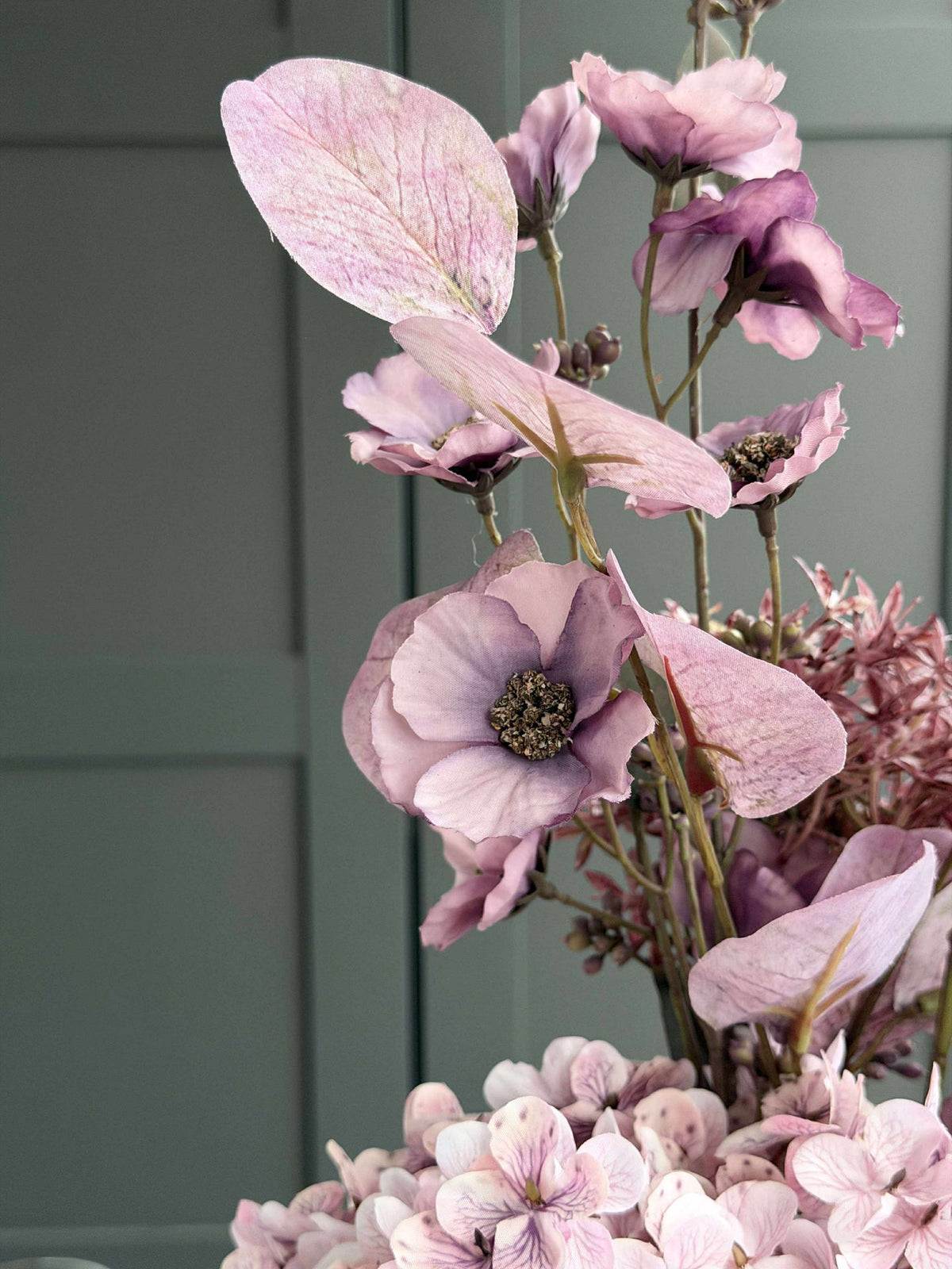 Boeket met hortensia - Lila / roze