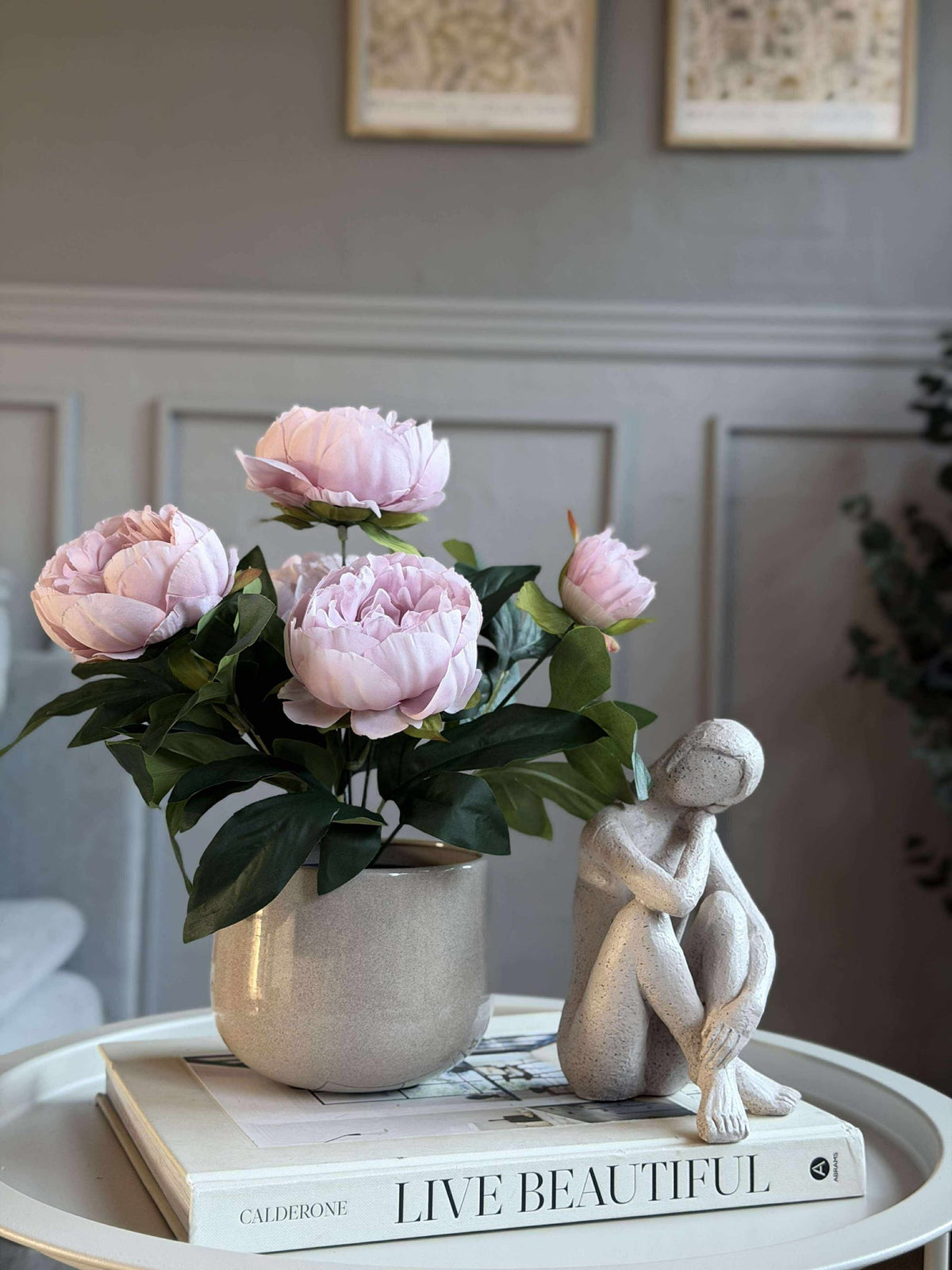Pioen in pot - Roze