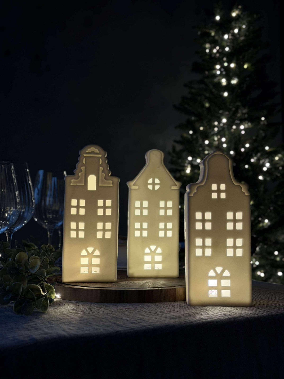 Licht huisje met led  - WHITE MIX