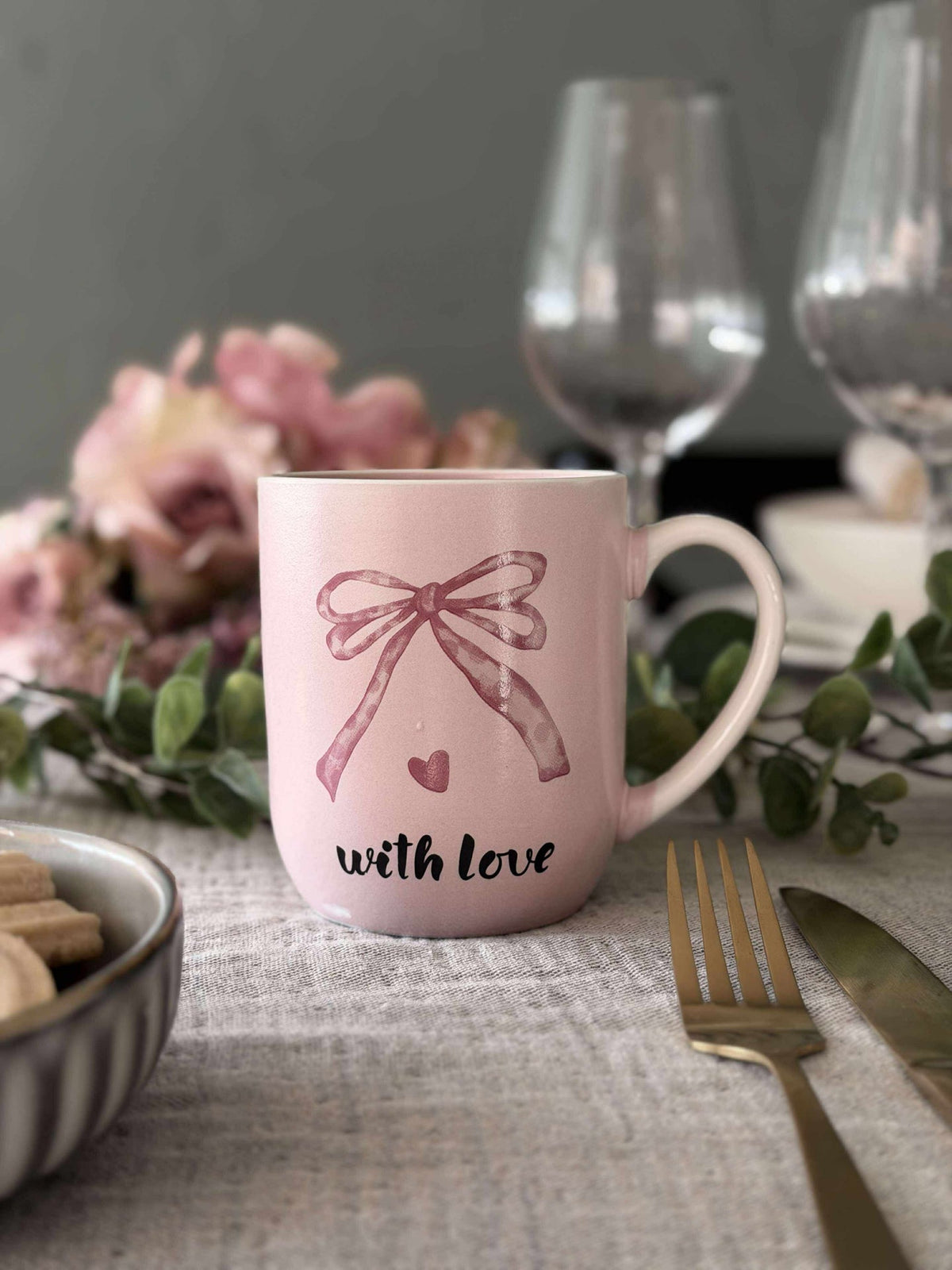 Beker Strikje - Soft rose