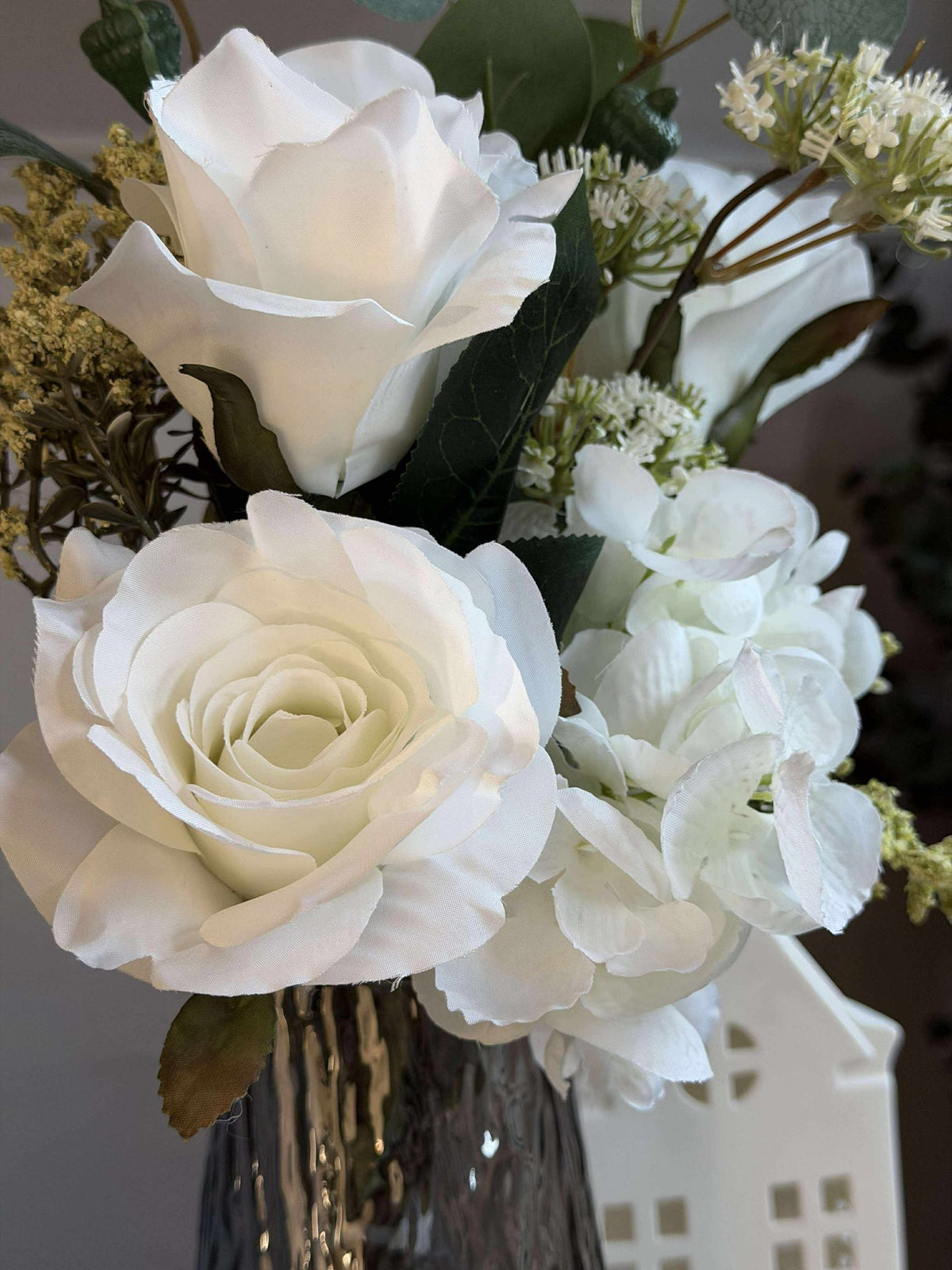 Boeket met hortensia - Wit