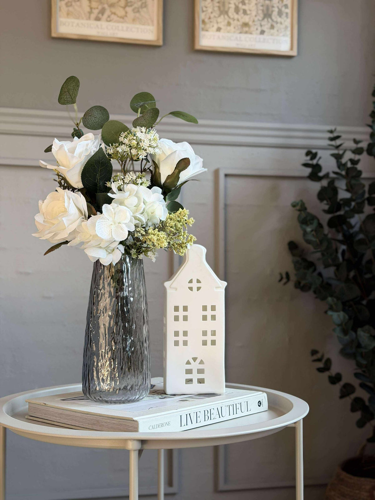 Boeket met hortensia - Wit