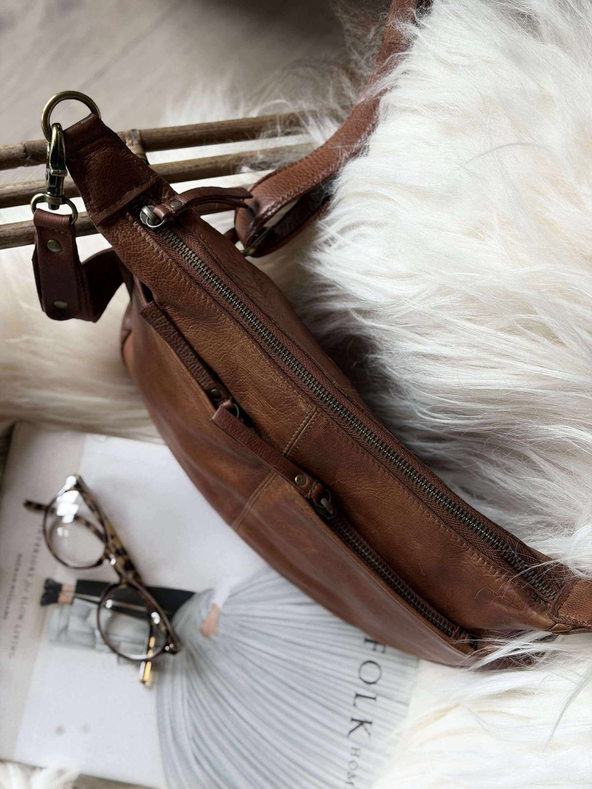 Crossbodytas Mivi Small - Walnoot