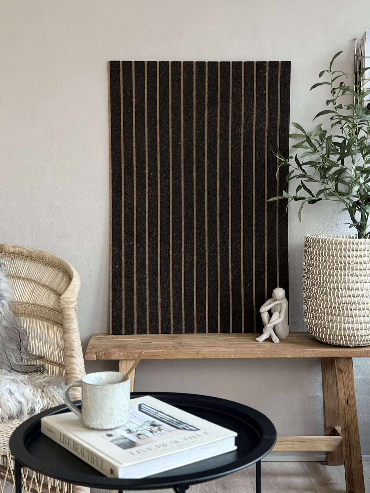 Kurkplaat met paneeleffect NEW Dark - Geluidsdempend