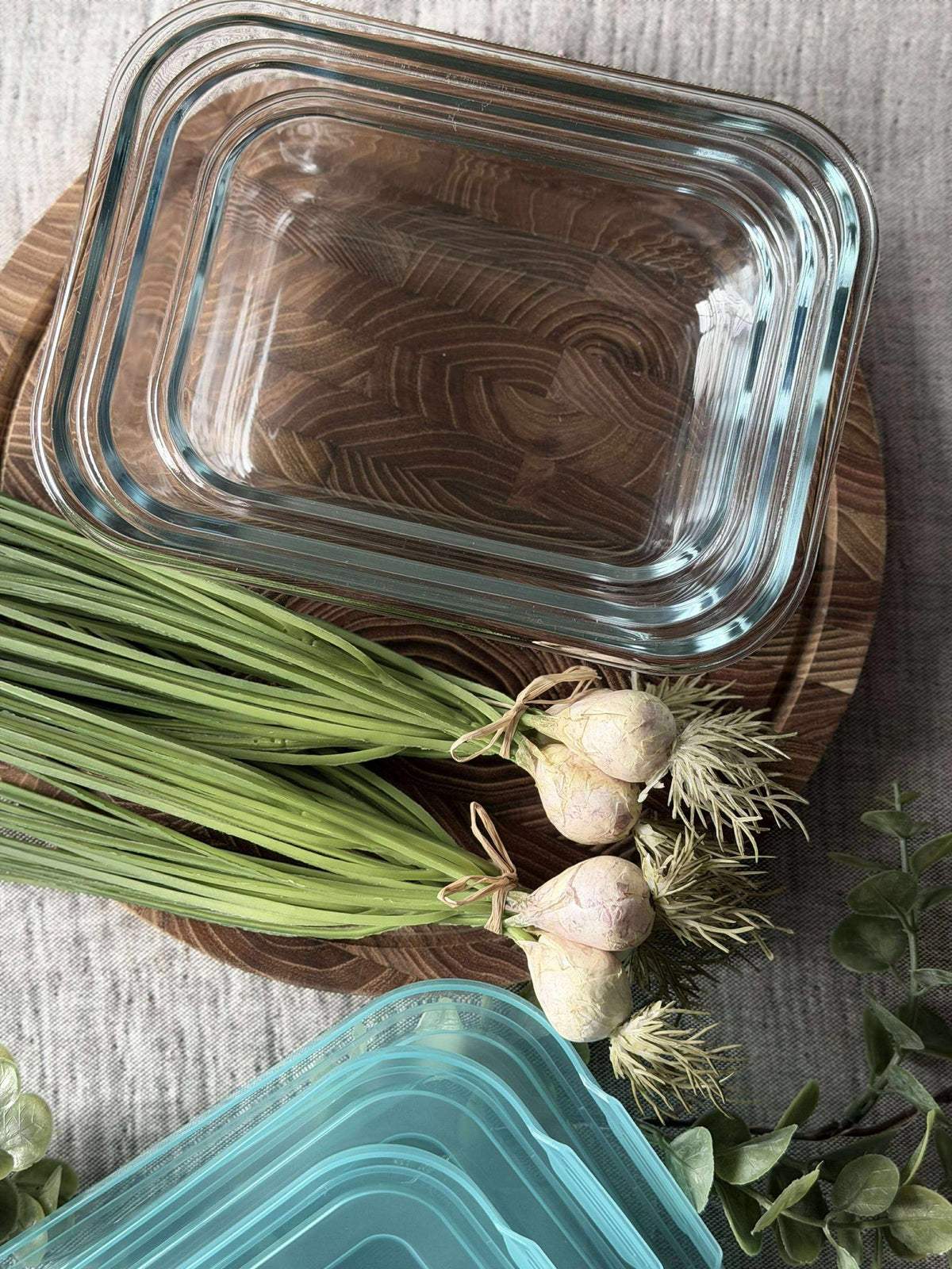 Opbergdozen van glas – Set van 3 stuks