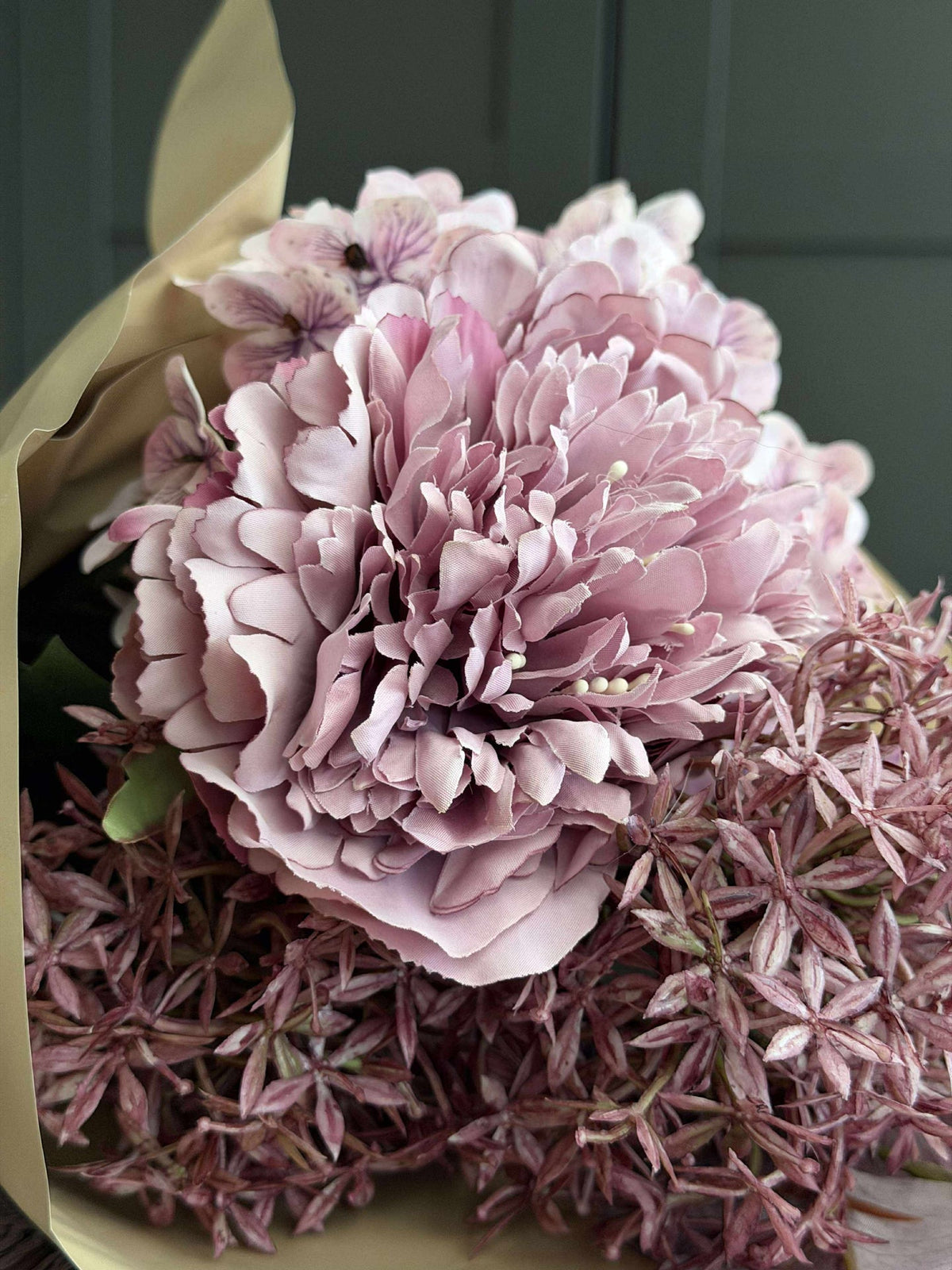 Boeket met hortensia - Lila / roze