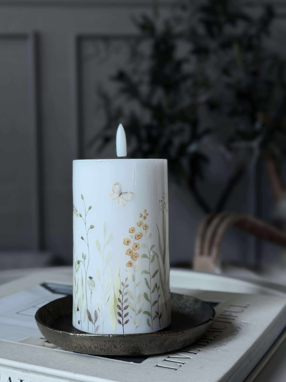 LED Blokkaars Flower TWINKLE - 12,5 cm