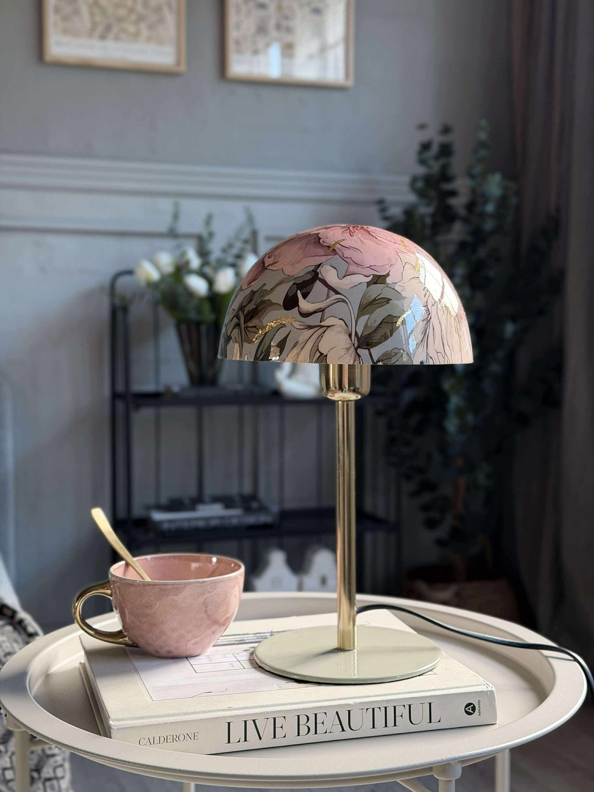 Tafellamp flower / gold