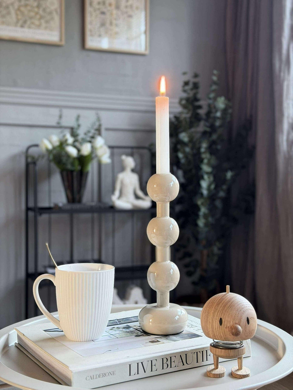 Kandelaar Beige