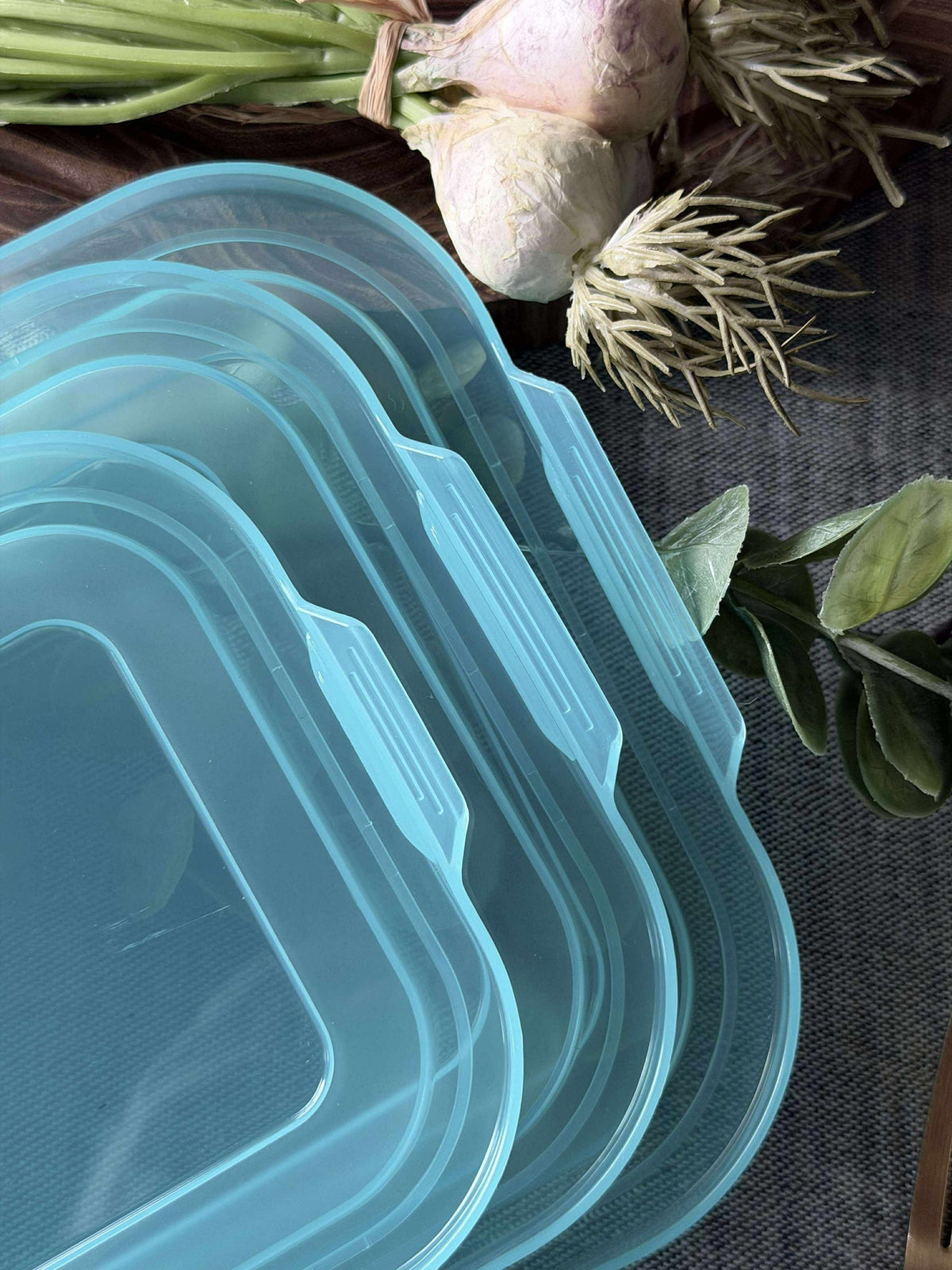 Opbergdozen van glas – Set van 3 stuks