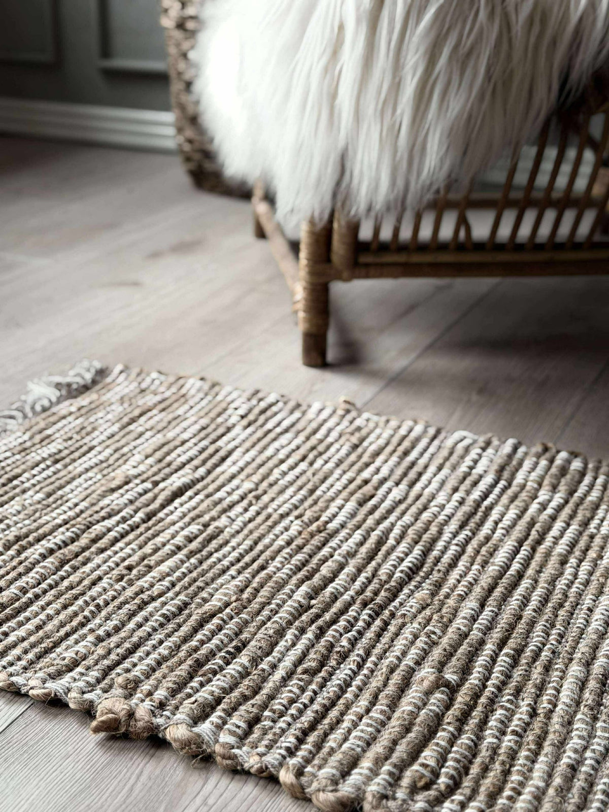 Deurmat Jute met franjes - Naturel