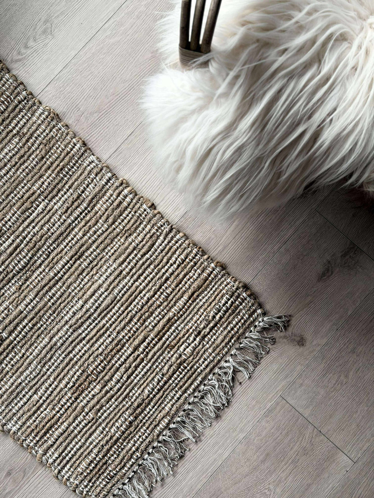 Deurmat Jute met franjes - Naturel