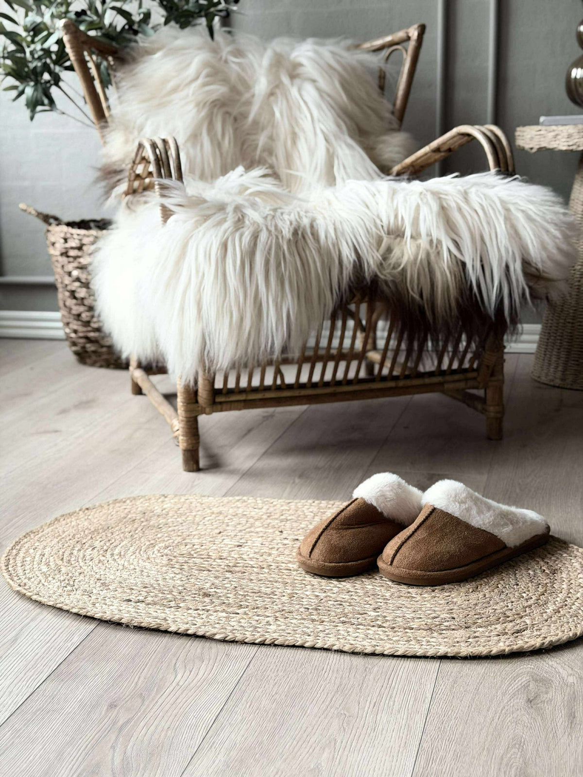 Deurmat Jute Ovaal