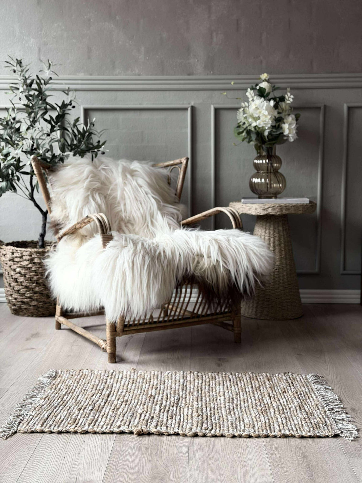 Deurmat Jute met franjes - Naturel
