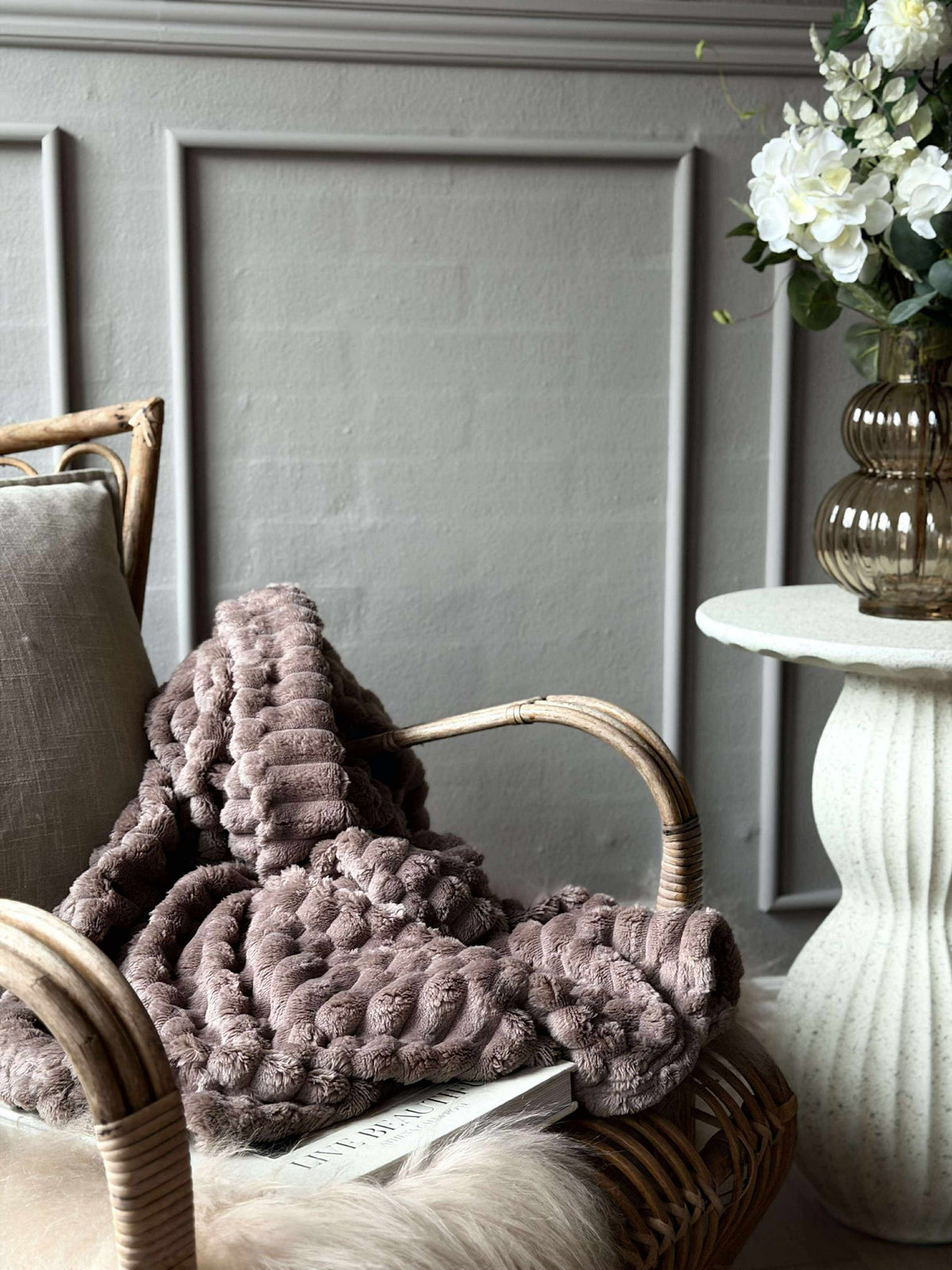 Plaid SUPER SOFT - Taupe