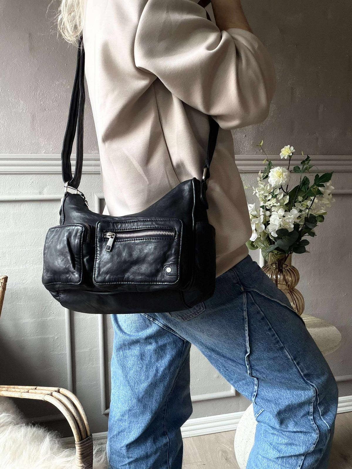 Schoudertas Sienna - Black Nero