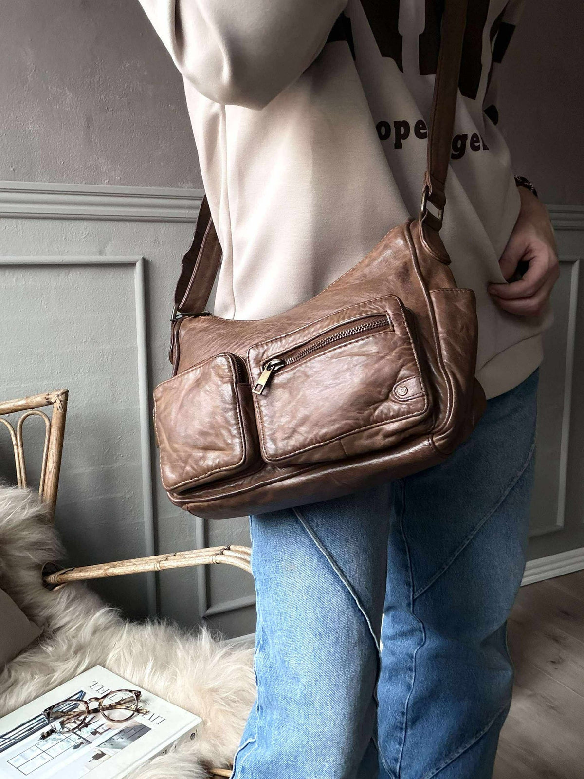 Schoudertas Sienna - Chestnut