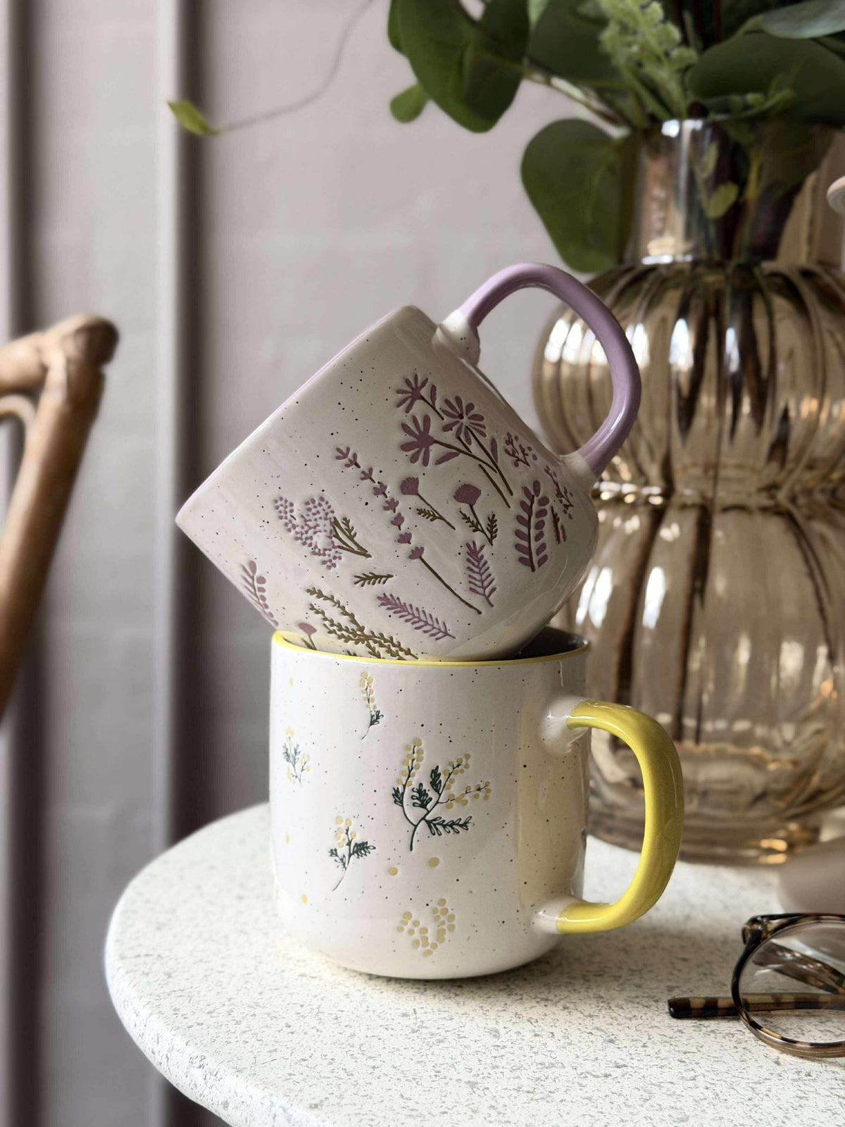 Mok met bloemen  - MIX
