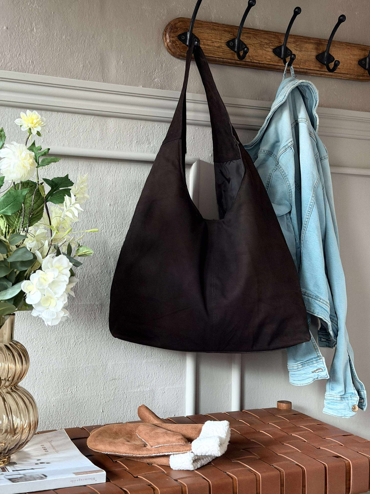 Shopper suède - Coffee brown