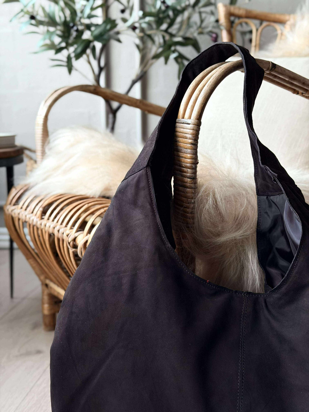 Shopper suède - Coffee brown