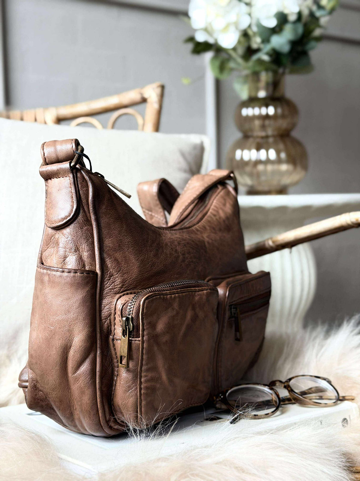 Schoudertas Sienna - Chestnut