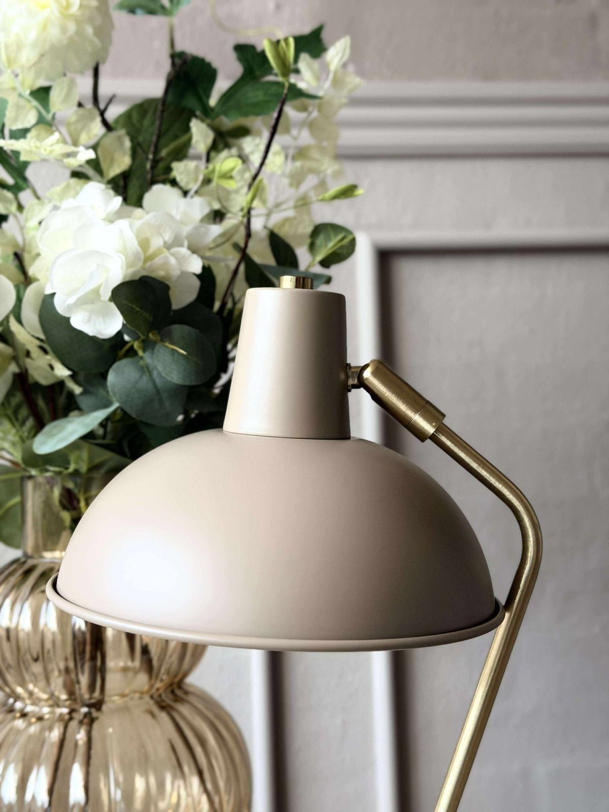 Tafellamp Retro - Beige / goud
