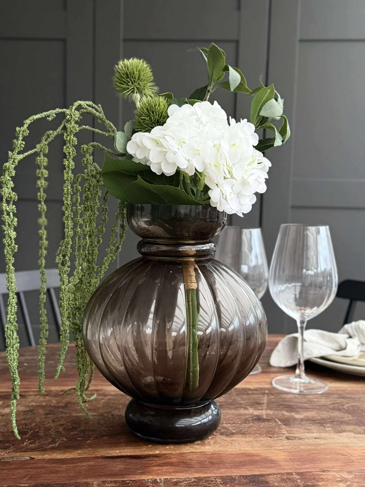 Boeket - Kleine witte hortensia / Lime