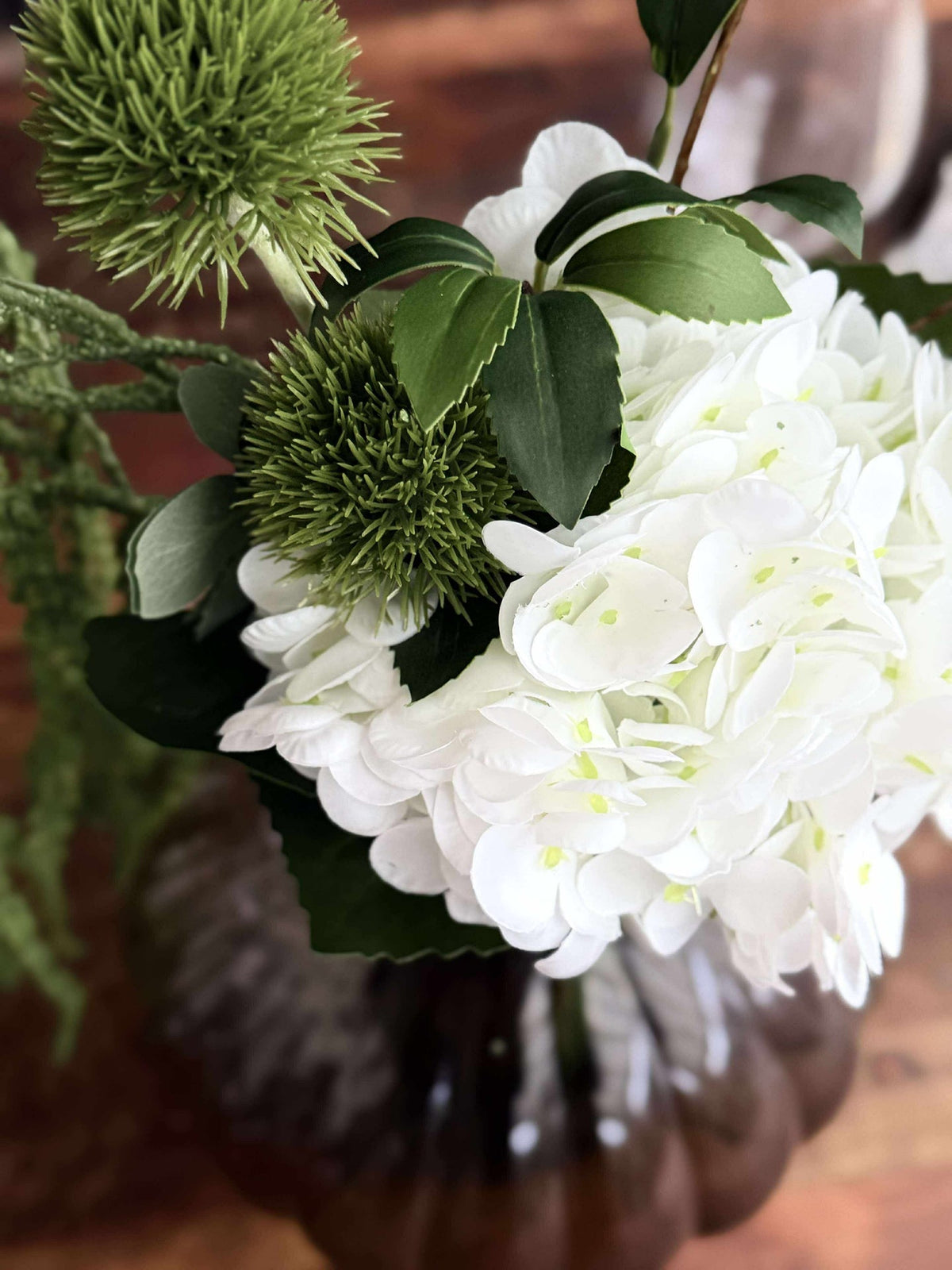 Boeket - Kleine witte hortensia / Lime