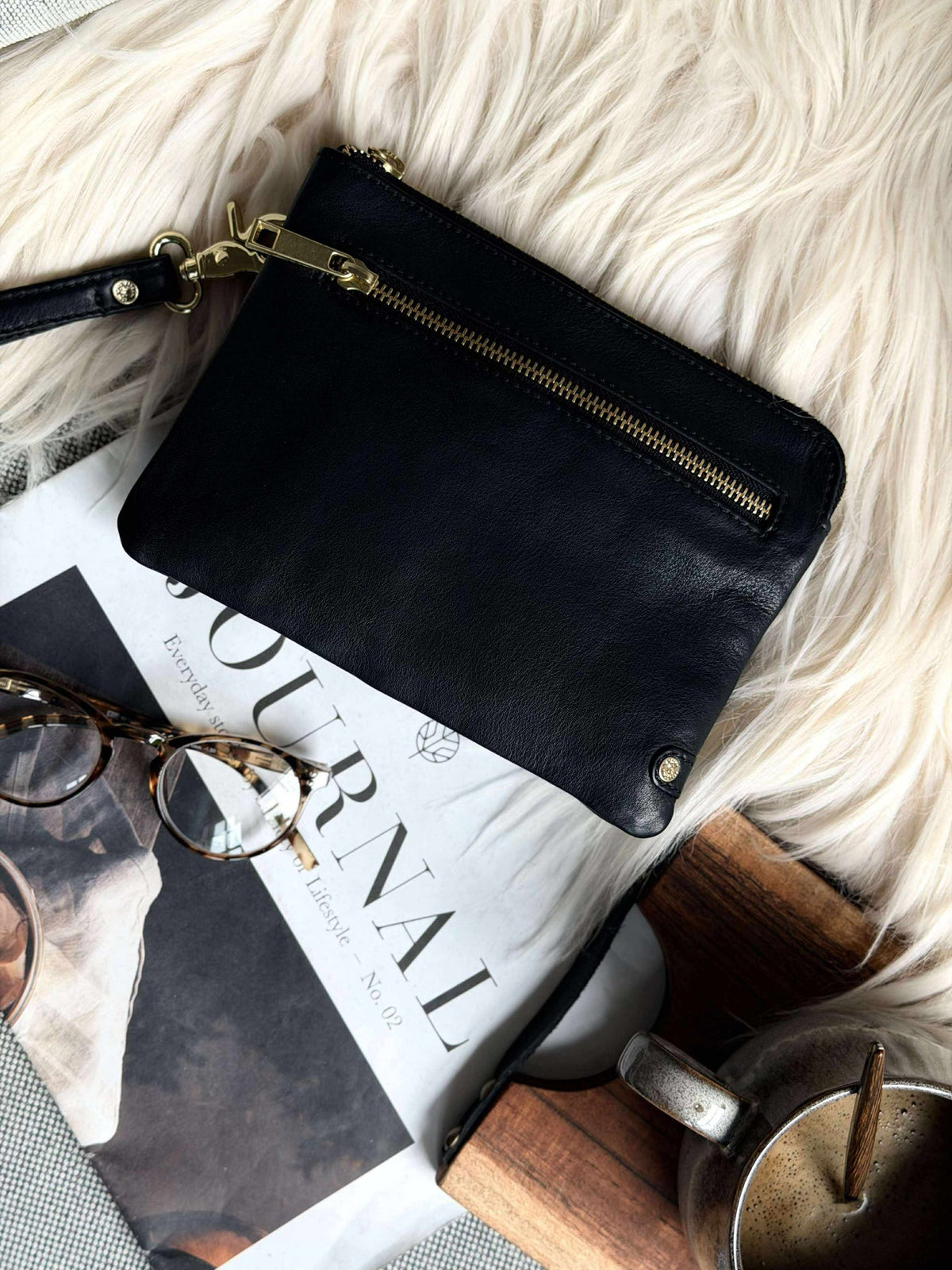 Clutch Selma- Black / gold
