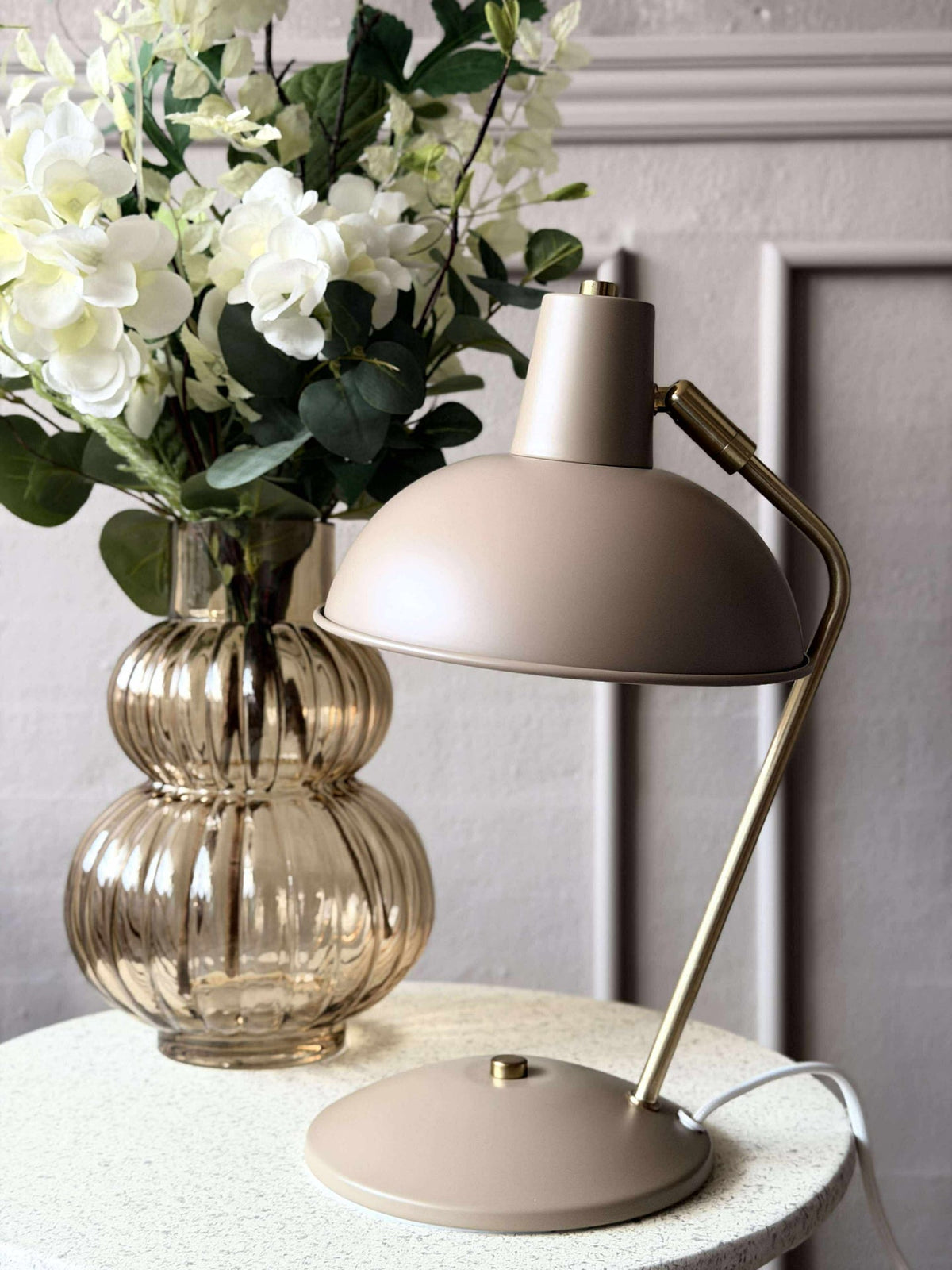 Tafellamp Retro - Beige / goud