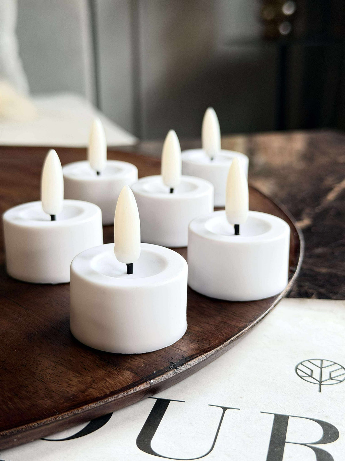LED theelichtjes 6 stuks + Afstandsbediening met timer