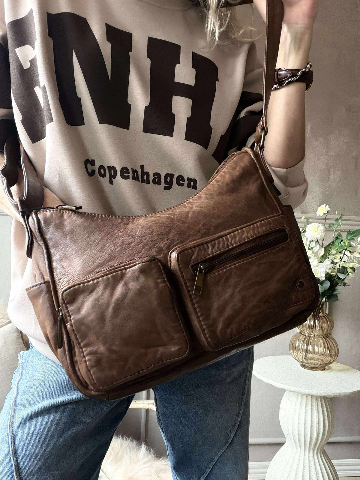 Schoudertas Sienna - Chestnut