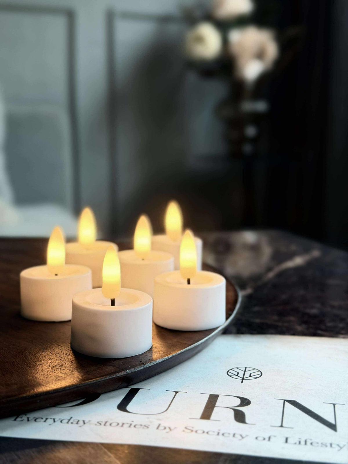 LED-theelichtjes 6 st. + afstandsbediening met timer