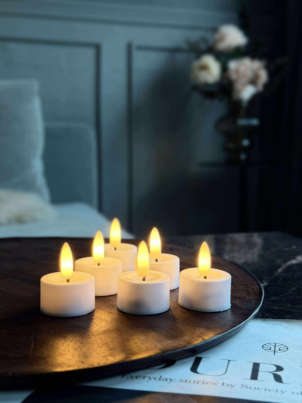 LED-theelichtjes 6 st. + afstandsbediening met timer