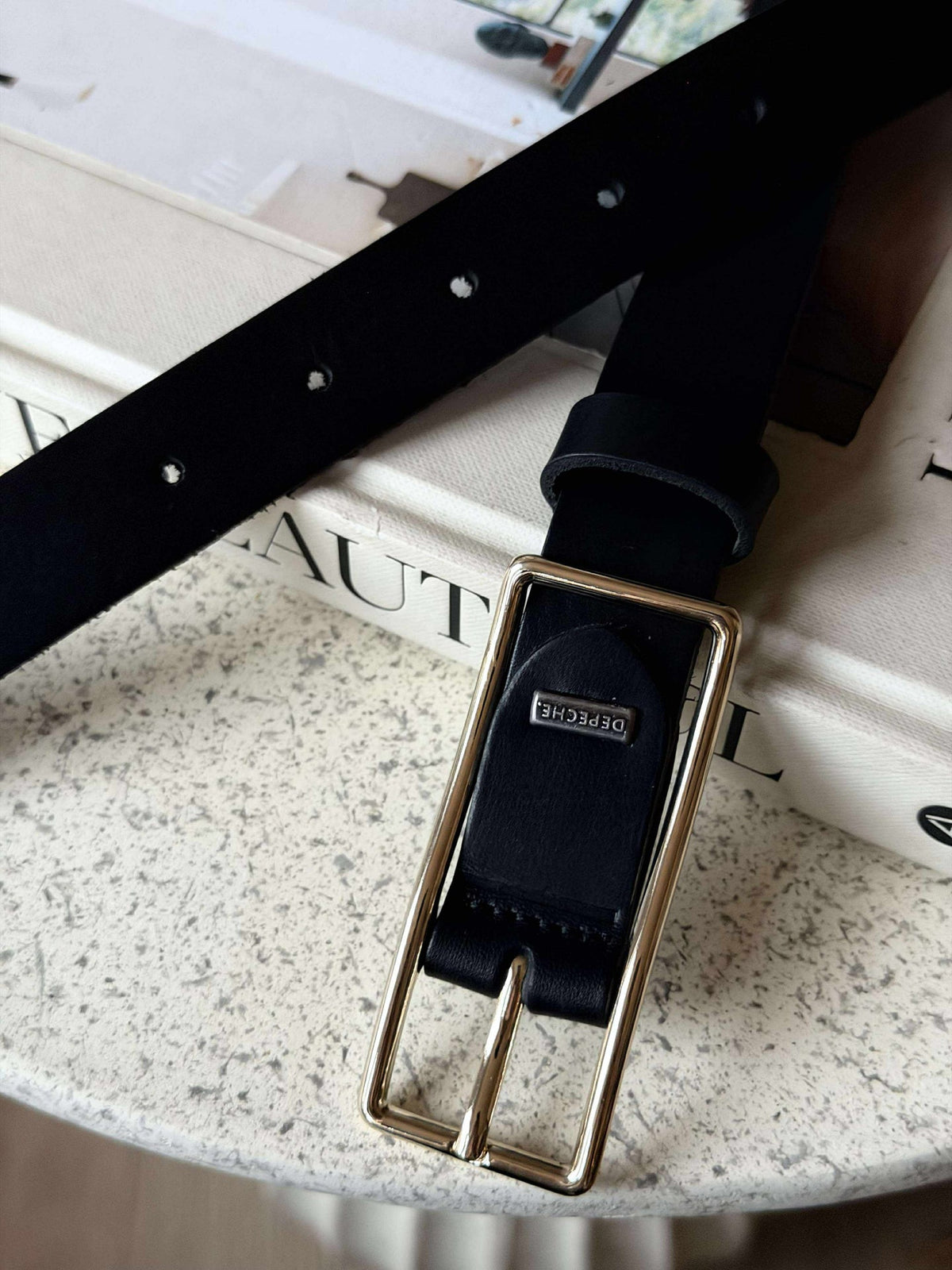 Jeansriem - Black / gold